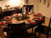 Terített karácsonyi asztal