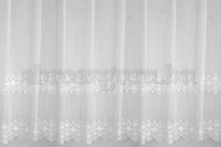 H2/1931 Bordűrös fehér hímzett voile Átlátszó függöny